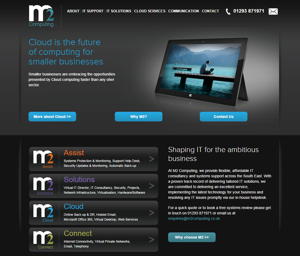 M2 Computing - marketing, branding & website